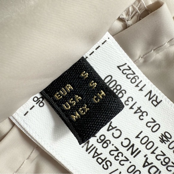 Massimo Dutti Longline Quilted Jacket Cream Sz S - Picture 14 of 14